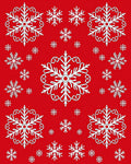 Festive Winter Snowflake Pattern Rug