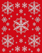 Festive Winter Snowflake Pattern Rug