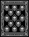 Elegant White Floral Symmetry Rug