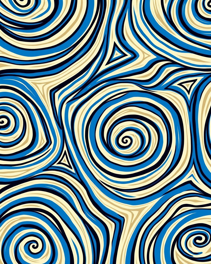 Abstract Swirls Pattern Rug