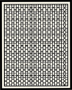 Retro Architectural Lattice Pattern Rug