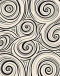 Swirling Monochrome Abstract Pattern Rug