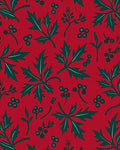 Festive Leaf and Berry Pattern Rug