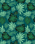 Tropical Leaf Pattern Rug