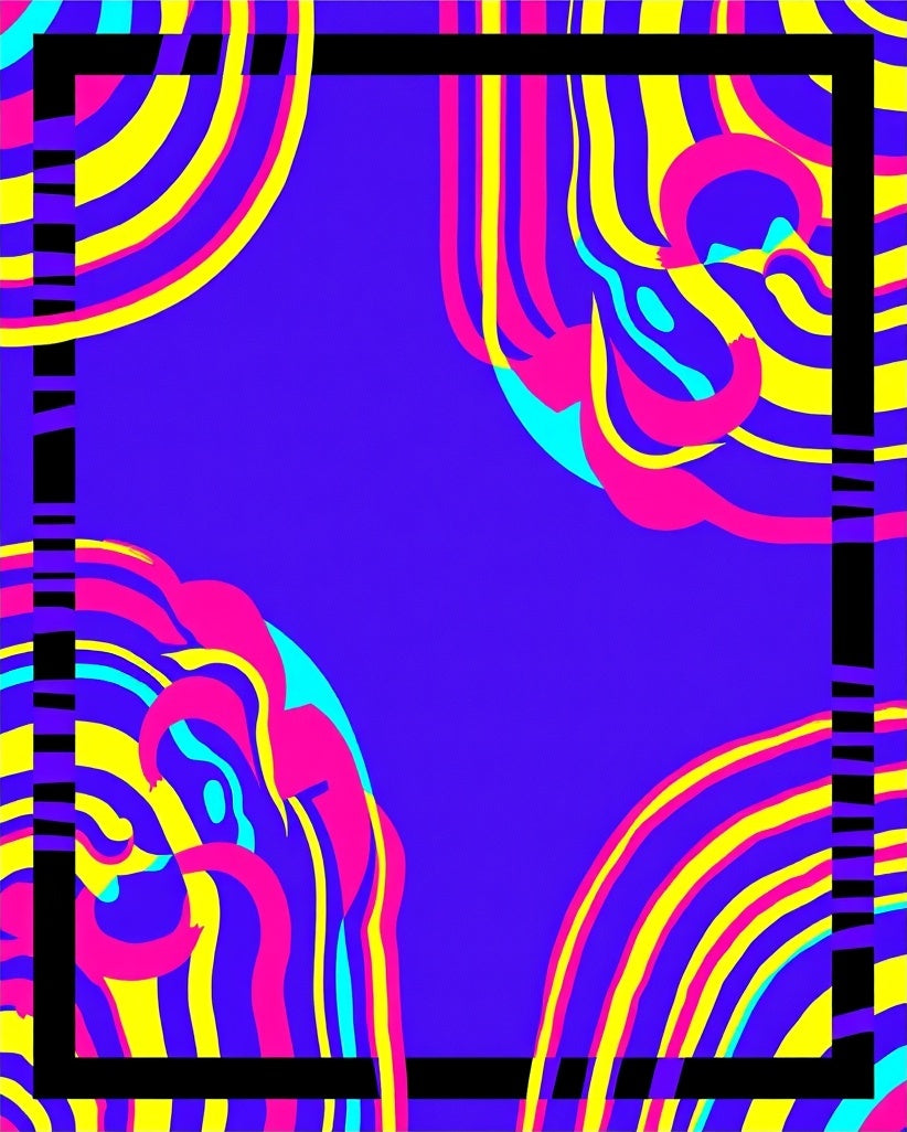 Vivid Abstract Swirl Pattern Rug