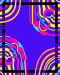 Vivid Abstract Swirl Pattern Rug