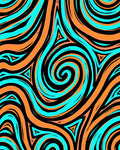 Vibrant Swirl Geometric Pattern Rug