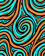 Vibrant Swirl Geometric Pattern Rug