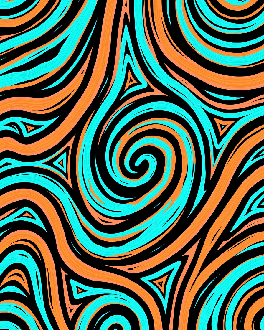 Vibrant Swirl Geometric Pattern Rug