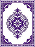 Purple Mandala With Floral Border Rug