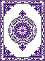 Purple Mandala With Floral Border Rug