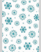 Teal Snowflake Scatter Rug