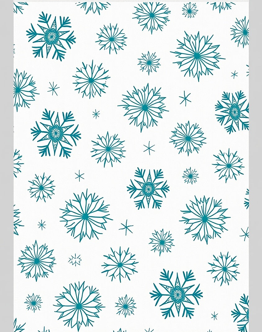 Teal Snowflake Scatter Rug