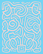 Abstract Swirl Pink Pattern Rug