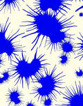 Splatter Print Abstract Blue Rug