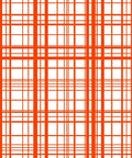 Bold Orange Plaid Geometric Pattern Rug
