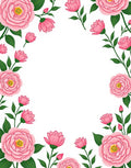 Pink Floral Garden Pattern Rug