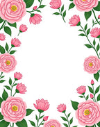 Pink Floral Garden Pattern Rug