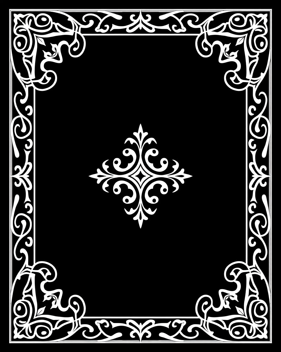 Ornate Flourish Corner Pattern Rug