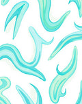 Blue Teal Flowing Abstract Pattern Rug