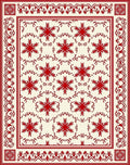 Red Floral Starburst Traditional Pattern Rug