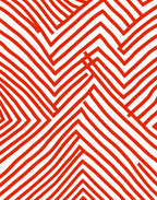 Bold Red Line Geometric Design Rug