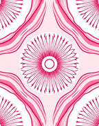 Radiant Pink Floral Pattern Rug
