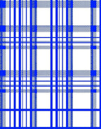 Blue White Classic Plaid Design Rug