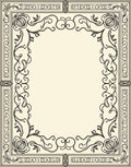 Ornate Floral Vine Border Design Rug