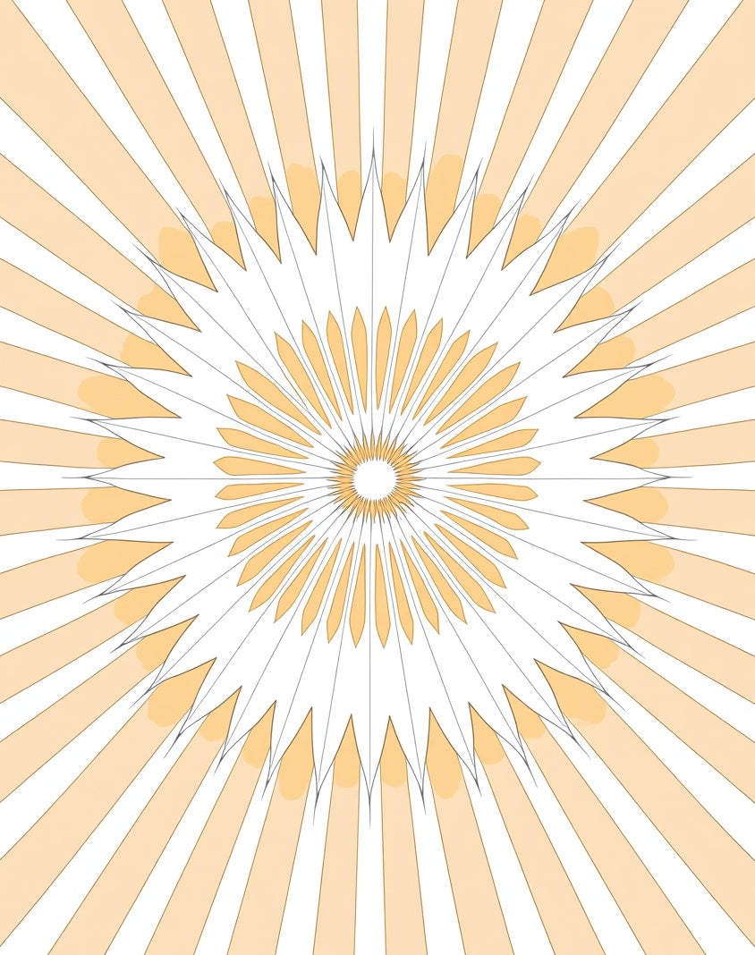 Radiant Sunburst Petal Pattern Rug