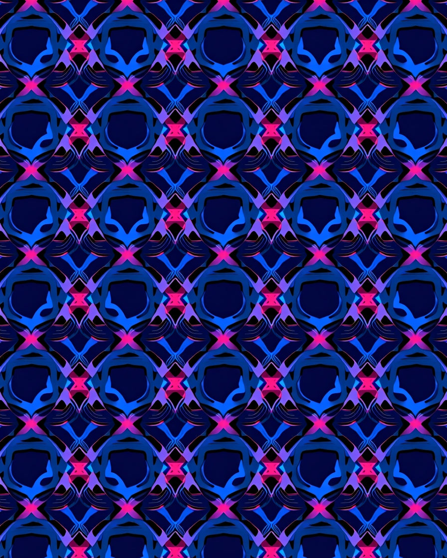 Interlocking Bold Geometric Pattern Rug