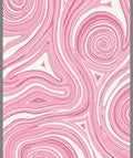 Pink Swirls Abstract Modern Rug