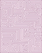 Mauve Geometric Maze Pattern Design Rug