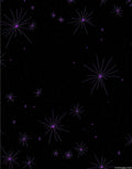 Purple Starbursts Scattered On Black Rug