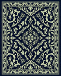 Ornate Floral Damask Pattern Rug