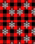 Red Black Buffalo Plaid Snowflake Pattern Rug
