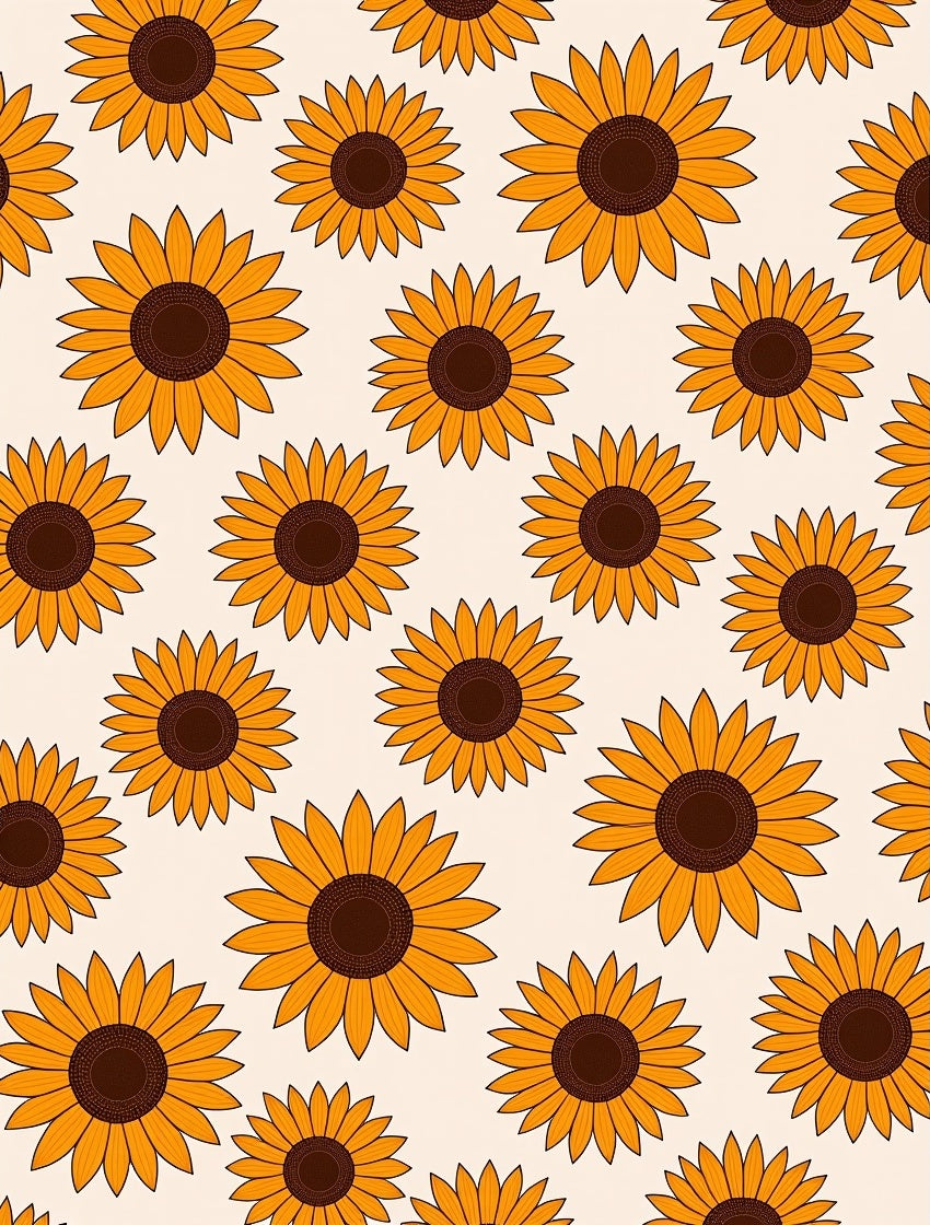 Sunny Sunflower Patterned Design Rug