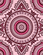 Pink Mandala Geometric Pattern Rug
