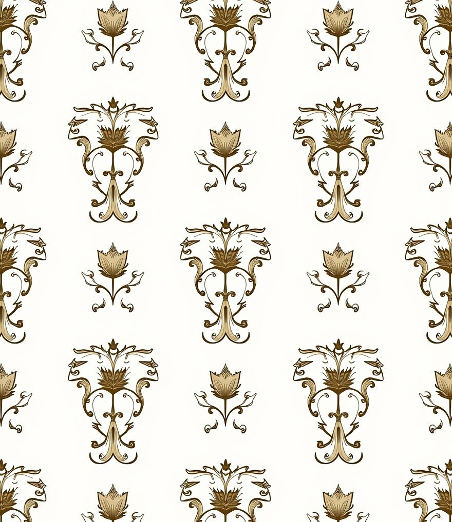 Floral Symmetry Vintage Damask Rug
