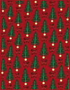 Christmas Tree Bow Pattern Rug