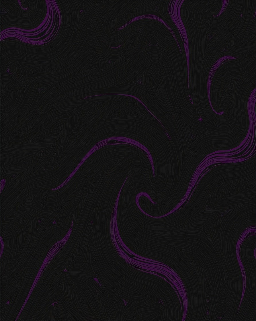 Dark Amethyst Swirl Pattern Rug