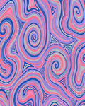 Trippy Swirls Pastel Pattern Rug
