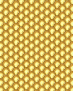Golden Honeycomb Hexagonal Design Rug