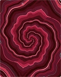 Crimson Agate Swirl Pattern Rug