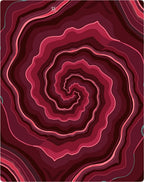 Crimson Agate Swirl Pattern Rug