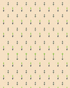 Light Yellow Green Floral Field Rug