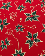 Red Holly Festive Pattern Design Rug