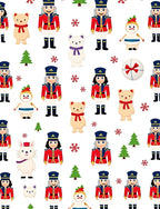 Nutcracker Bears Snowmen Pattern Rug