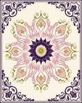 Ornate Mandala Floral Pattern Rug