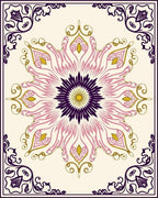 Ornate Mandala Floral Pattern Rug